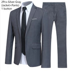 Silvery 2-piece suit / Asian XL (EU S)