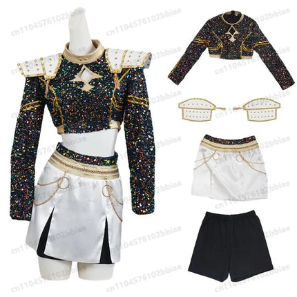 Disfraz de cazadores de demonios kpop para niños, disfraz de rumi para niñas, impresiones de rol de película, disfraces de Cosplay, disfraces de fiesta de Carnaval, conjunto Huntrix 2026