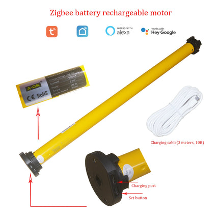 SmartMatters persianas opacas inalámbricas motorizadas para Windows Smart Zigbee Wifi Tuya Alexa Google Home Compatible