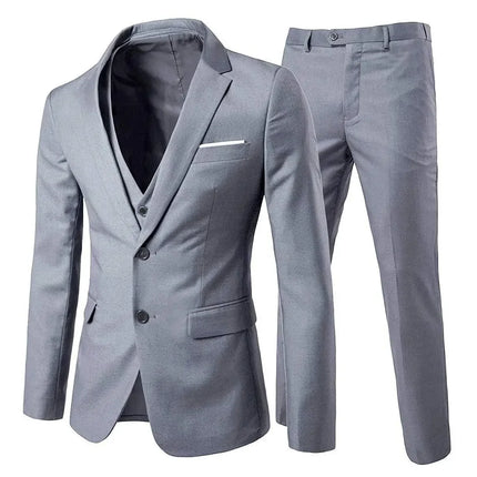 Trajes elegantes para hombre para boda, 3 piezas, 2 conjuntos de chaquetas, chaleco, pantalones, Blazers, traje clásico de negocios, traje Formal completo 2024