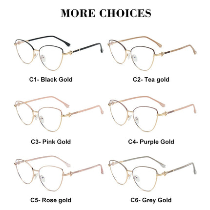 VICKY, nueva moda, Simple, ojo de gato, diseño de marco personalizado, gafas de lectura antiluz azul para mujer, prescripción personalizable