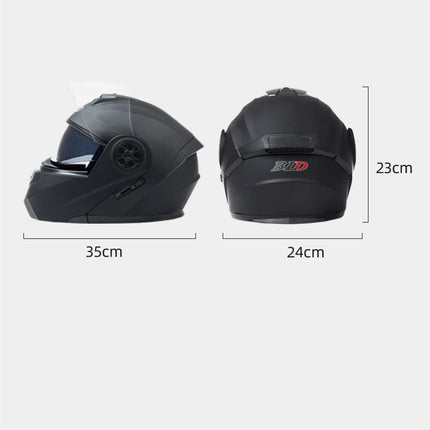 BLD Casco de Motocicleta Modular para Hombre y Mujer, Doble Lente, Abatible Hacia Arriba, Casco de Motocross de Alta Seguridad y Estilo Personalizado