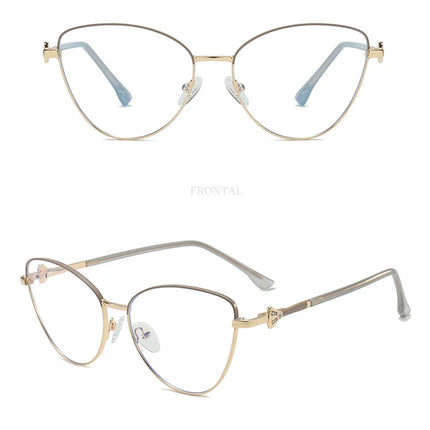VICKY, nueva moda, Simple, ojo de gato, diseño de marco personalizado, gafas de lectura antiluz azul para mujer, prescripción personalizable