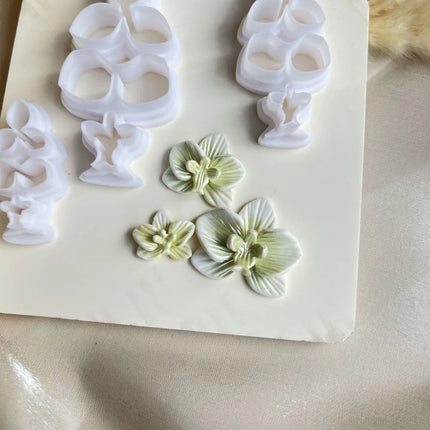 Cortador de arcilla polimérica, Mini molde de corte de orquídeas Phalaenopsis, herramienta de fabricación de pendientes de joyería de arcilla DIY de diseñador para arte cerámico