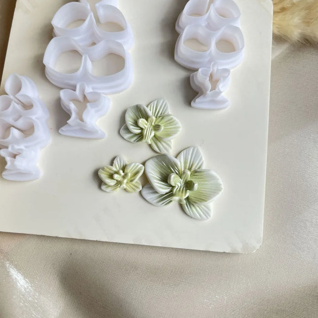 Cortador de arcilla polimérica, Mini molde de corte de orquídeas Phalaenopsis, herramienta de fabricación de pendientes de joyería de arcilla DIY de diseñador para arte cerámico