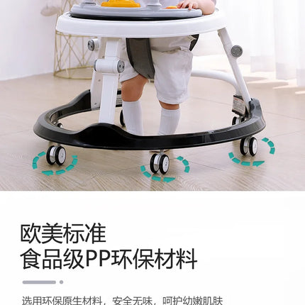 Andador para bebé, anti-piernas, multifuncional, anticaída, antivuelco, para niña, niño, caminar, puede sentarse en el carrito en forma de U