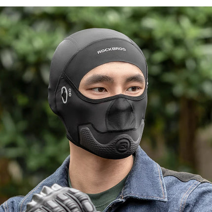 ROCKBROS-Sombrero de ciclismo, pasamontañas fresco de verano, protección UV, bufanda para bicicleta, senderismo, sombrero de seda de hielo, cubierta para la cara, forro para casco deportivo