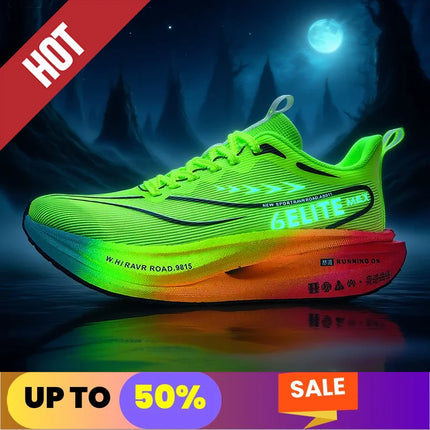 Zapatillas fluorescentes para correr CarbonBoard Marathon, deportivas para hombre, transpirables, cómodas zapatillas deportivas para mujer, suaves y resistentes al desgaste