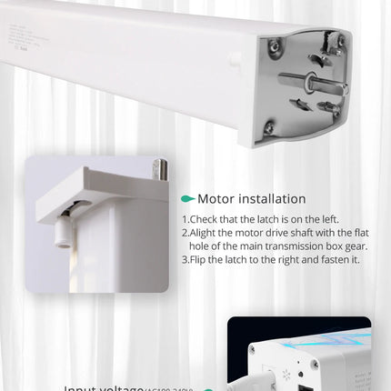 Zemismart-Motor de cortina inteligente Matter Over Thread, aplicación de Google Home, Control automático de sistema de cortina