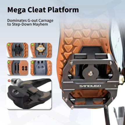 Zapatos de bicicleta de montaña Sandugo MTB para ciclismo XC/Enduro/DH, estabilidad del sistema de dial de encaje de velocidad (pedal plano/versión sin enganche)