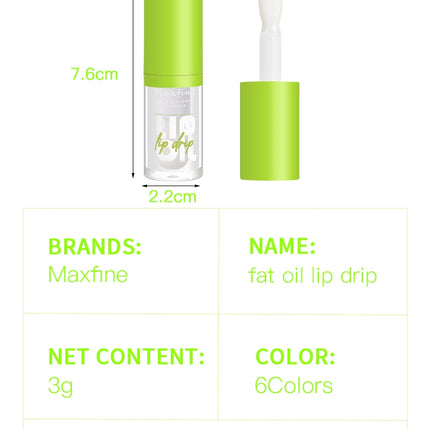 Brillo de labios hidratante de 6 tonos, aceite luminoso, líquido transparente brillo de labios hidratante, potenciador de labios natural, hacer labios