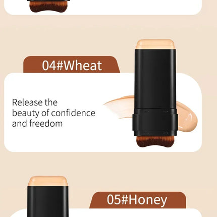 TVLV borrador base maquillaje en barra 20g, con pincel para iluminar la piel base líquida, corrector de maquillaje duradero