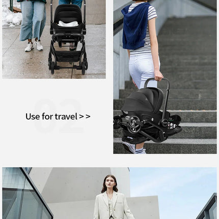 Nuevo cochecito de bebé, cochecito multifuncional bidireccional para recién nacido, asiento de coche para bebé ECE, cochecito de bebé 4 en 1