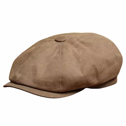 Gorro de hiedra de talla grande para hombre, gorro de cabeza grande para primavera, verano y otoño, boina de lino, gorros planos de lana para invierno, 55-59cm, 60-61cm