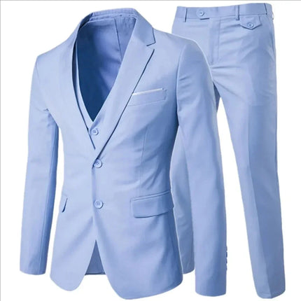 Trajes elegantes para hombre para boda, 3 piezas, 2 conjuntos de chaquetas, chaleco, pantalones, Blazers, traje clásico de negocios, traje Formal completo 2024