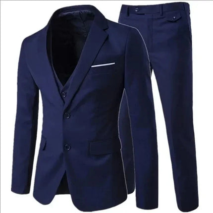 Trajes elegantes para hombre para boda, 3 piezas, 2 conjuntos de chaquetas, chaleco, pantalones, Blazers, traje clásico de negocios, traje Formal completo 2024
