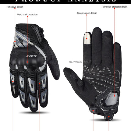 Suomy Guantes de Moto Guantes de Moto pantalla táctil Guantes transpirables Guantes de Moto carreras verano primavera hombres mujeres Luva Moto DH