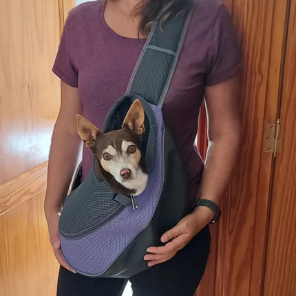 Portabebés para perros y mascotas, bandolera para viajes al aire libre, malla transpirable, bolsa con eslinga segura, capacidad de carga de 5 kg para perros y gatos