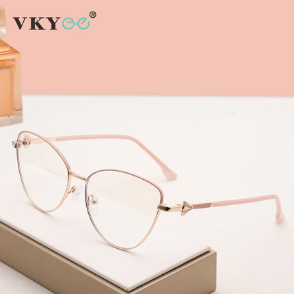 VICKY, nueva moda, Simple, ojo de gato, diseño de marco personalizado, gafas de lectura antiluz azul para mujer, prescripción personalizable