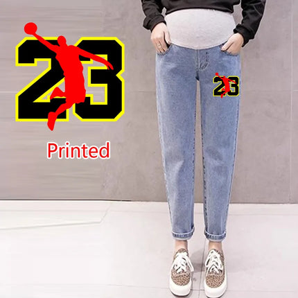 Pantalones abdominales para embarazo, pantalones vaqueros para novio, pantalones de maternidad para mujeres embarazadas, ropa, pantalones de cintura alta, pantalones vaqueros sueltos
