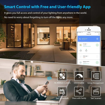 Controlador LED Tuya WiFi 12-24V – Compatible con Alexa y Google Assistant