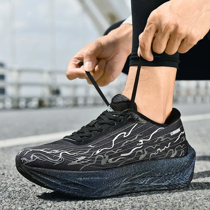 Zapatillas de correr con placa de carbono MIX 5,0 para hombres y mujeres, zapatillas de entrenamiento de absorción de impacto con rebote estable para carreras de maratón