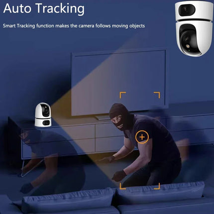 Cámara IP WiFi 4K con Zoom 10X, lente Dual, seguimiento automático para el hogar inteligente, cámara CCTV, cámara de vigilancia inalámbrica, cámara de seguridad para Monitor de bebé