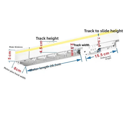 Cortinas eléctricas inteligentes con Control de voz y pista deslizante silenciosa para dormitorio, revestimientos de ventanas automáticos con luz ajustable