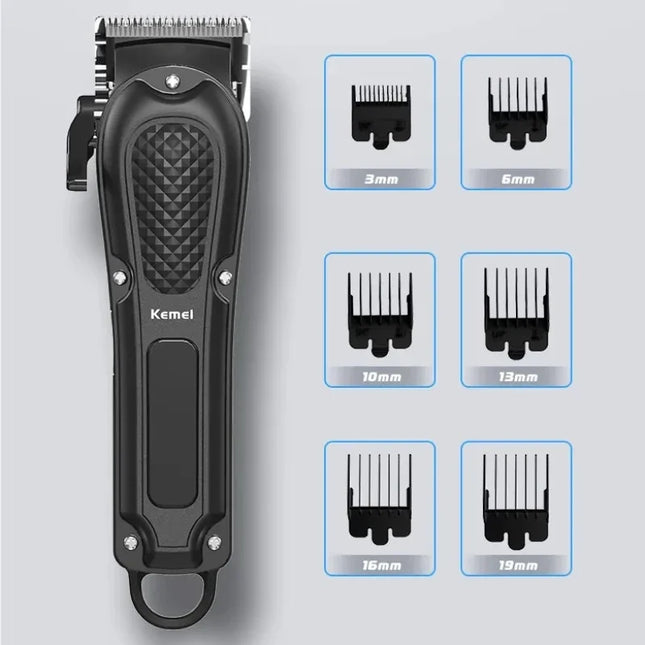 Cortadora de pelo eléctrica Kemei KM-1071 UBS, cortadora de barba inalámbrica recargable para hombres, potente cortadora de pelo eléctrica, herramienta de recorte