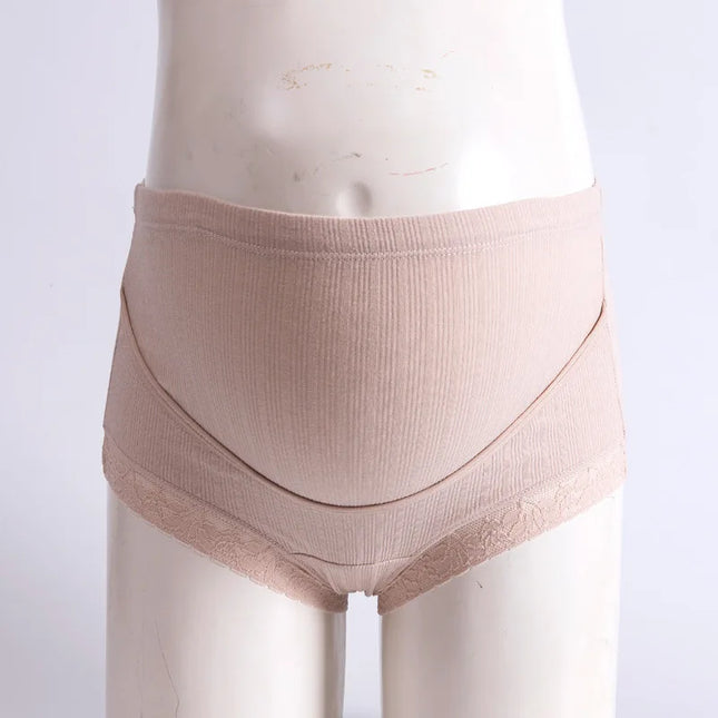 Ropa interior cómoda sin huellas para mujeres embarazadas, algodón puro, cintura alta y soporte ajustable para el vientre durante el embarazo
