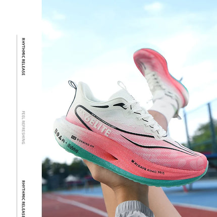 Zapatillas fluorescentes para correr CarbonBoard Marathon, deportivas para hombre, transpirables, cómodas zapatillas deportivas para mujer, suaves y resistentes al desgaste