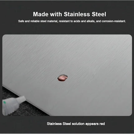 2pcs Stainless Steel Cutting Board Set - Heavy Duty Non-Slip for Meat & Vegetables | BPA Free & Rust Proof