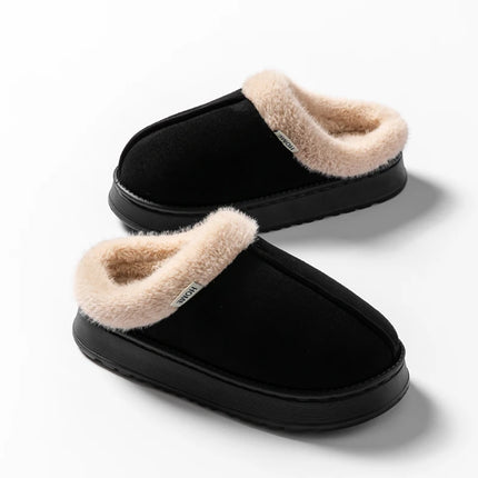 Zapatillas mullidas para mujer para otoño invierno interior EVA suela gruesa antideslizante cálido zapatos de casa Unisex