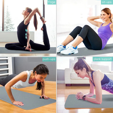 Estera de yoga, estera de ejercicios de fitness ecológica antideslizante de doble cara con correa TPE YogaMats para mujeres y hombres, para yoga, pilates, ejercicio