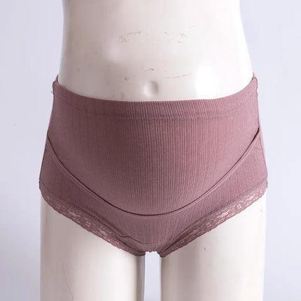 Ropa interior cómoda sin huellas para mujeres embarazadas, algodón puro, cintura alta y soporte ajustable para el vientre durante el embarazo