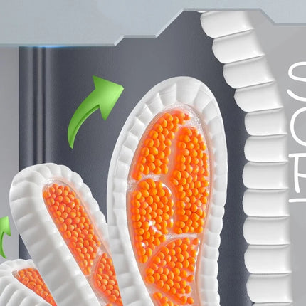 Nuevo cojín de plantilla deportiva de látex, plantillas cómodas para fascitis Plantar para pies, hombre y mujer, suela de zapato ortopédico, accesorios para correr