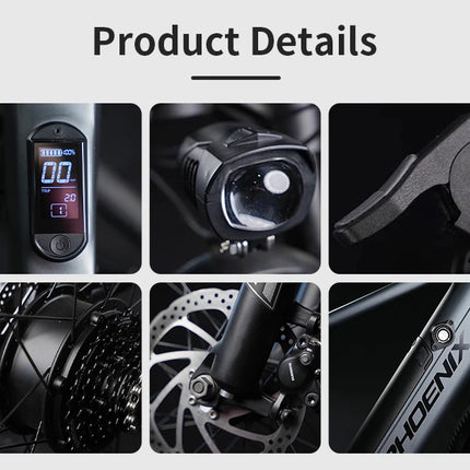 Bicicleta eléctrica con Motor de 400W, batería de litio extraíble de 48V y 15AH, bicicleta eléctrica todoterreno de montaña para adultos de 26 pulgadas y 21 velocidades