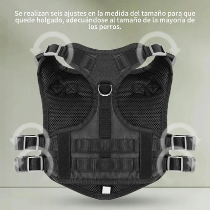 Collares para perros Arnés Chalecos grandes Correa para mascotas Arnés de seguridad para perros grandes, chaleco de entrenamiento para mascotas de Bulldog Francés, Pastor Alemán y Perro Malinois, accesorios para perros