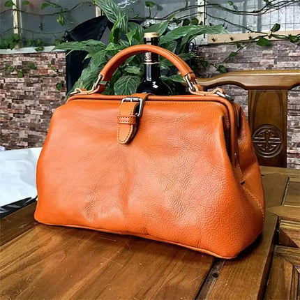 MOTAORA, bolso de médico Original de cuero de búfalo suave, bolso de hombro clásico para mujer, bolso cruzado, bolso de mano espacioso de piel de vaca para mujer