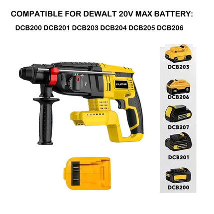 Taladro Eléctrico Sin Escobillas 26 mm | Martillo Rotativo Multifuncional Inalámbrico Compatible con Baterías Makita/Dewalt 18V