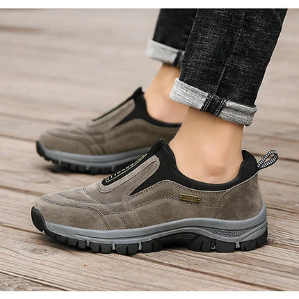Zapatos deportivos informales antideslizantes para hombre, zapatos de senderismo resistentes al desgaste, zapatos planos cómodos para caminar a la moda para exteriores 2025, para hombre
