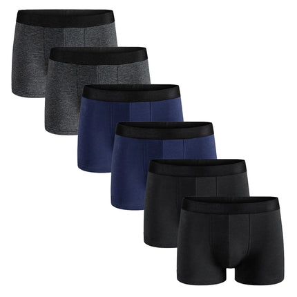 Paquete de 6 uds. De bragas 2024 para hombre, ropa interior de algodón, Boxer y calzoncillos de marca para hombre, conjunto de lujo, pantalones cortos, Kit antideslizante
