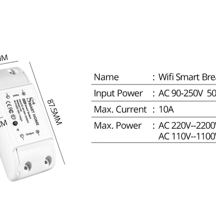 Interruptor Inteligente Tuya WiFi – Control de Luz Inalámbrico con App, Voz y Temporizador