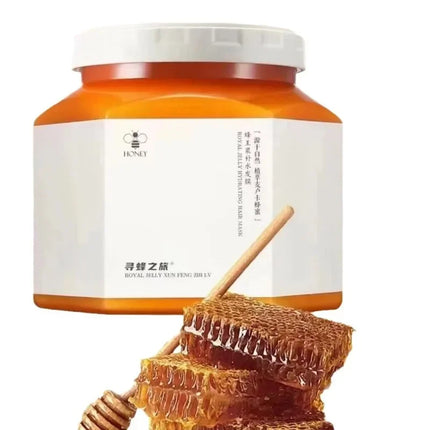 Mascarilla hidratante para el cabello Manuka Royal Jelly, tratamiento hidratante de acondicionamiento profundo de miel para el cuidado del tinte de frotar seco y dañado, 500ml