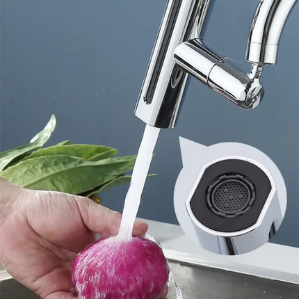 Nuevo Grifo de Cocina y Baño con Cascada – 4 Modos, Caño Giratorio 720°, Pulverizador Universal y Mezclador de Lluvia