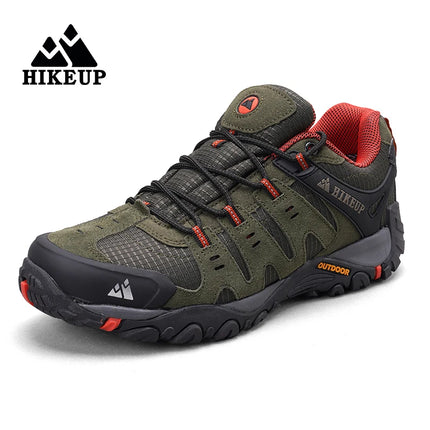 Zapatos de senderismo HIKEUP para hombre, zapatos de exterior de piel de ante, zapatillas tácticas resistentes al desgaste para senderismo, caminar y cazar