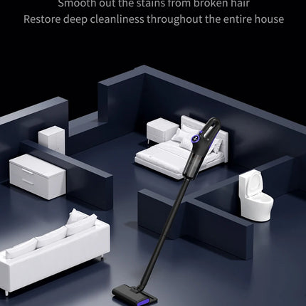 Aspirador inalámbrico: filtro Hepa húmedo y seco, tiempo de ejecución de 30 minutos, 180 °   Aspirador de varilla flexible, aspirador de mano para el hogar