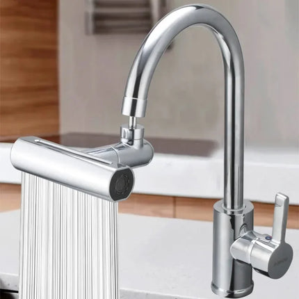 Nuevo Grifo de Cocina y Baño con Cascada – 4 Modos, Caño Giratorio 720°, Pulverizador Universal y Mezclador de Lluvia