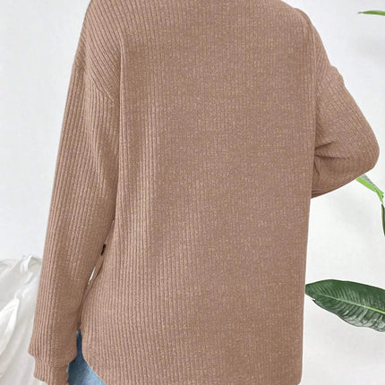 Ropa de maternidad Premama Blusa de manga larga Otoño Invierno suelta mujeres embarazadas suéter con cuello redondo camisetas sudadera pulóver Tops