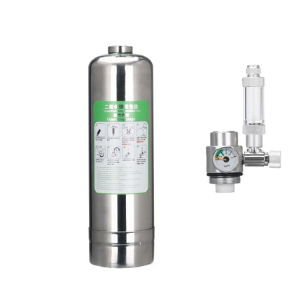 Kit de sistema generador de CO2 para acuario, cilindro generador de CO2 de acero inoxidable, Kit de Reactor de dióxido de carbono para plantas y peces